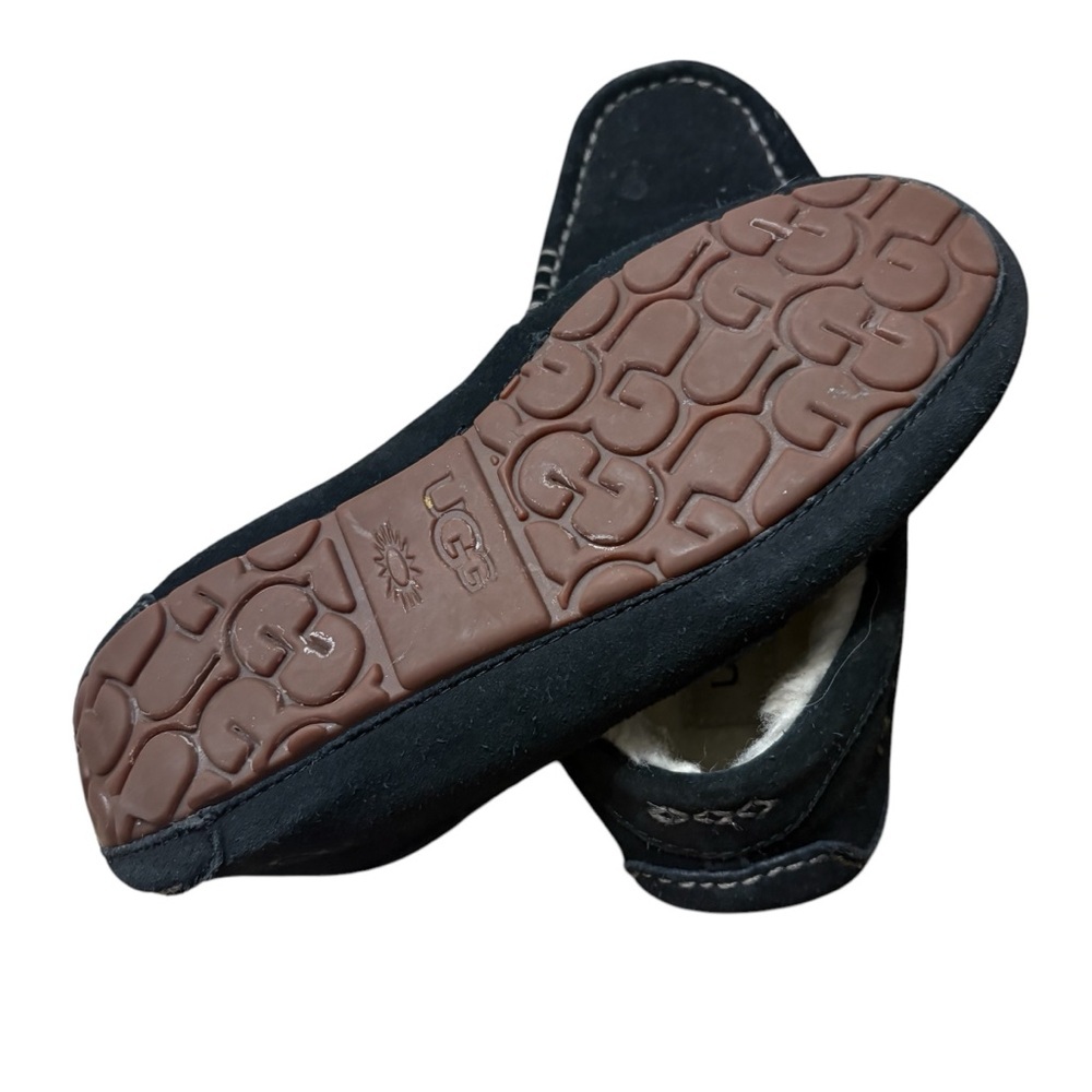 UGG Ansley Suede Moccasin Slippers in Black Size 8 — SUPER COMFY!!! - Picture 8 of 9